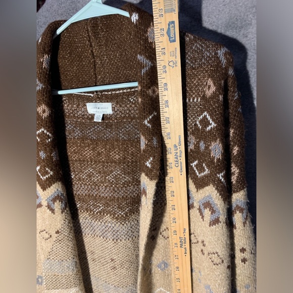 Lucky Brand Western Southwest belted Cardigan Sweater Sz L - Picture 6 of 10